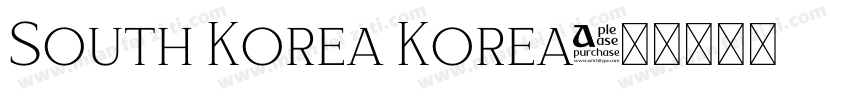 South Korea Korea字体转换
